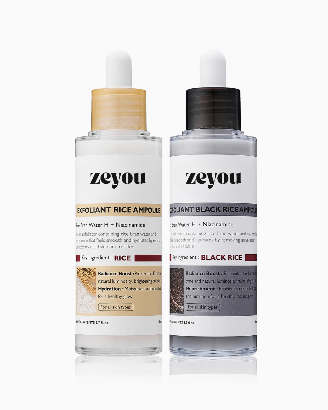 Rice Peel Shot Duo | White & Black Rice